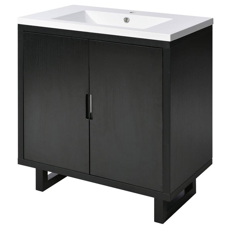 30" Classic Bathroom Vanity Set with Sink and 2 Soft-Close Doors