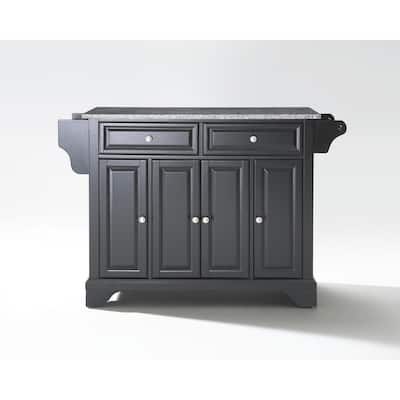 Kitchen Island - Full Size Cart with Stainless Steel Top & Storage - Modern Portable Kitchen Furniture
