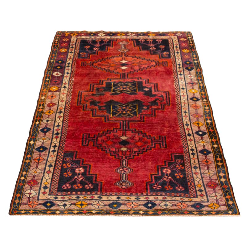 ECARPETGALLERY Hand-knotted Andelz Red Wool Rug - 4'7 x 8'1