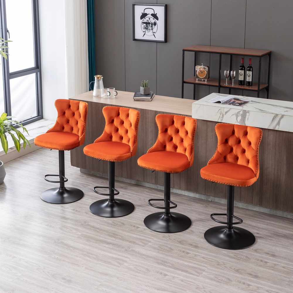 Orange breakfast bar hot sale stools