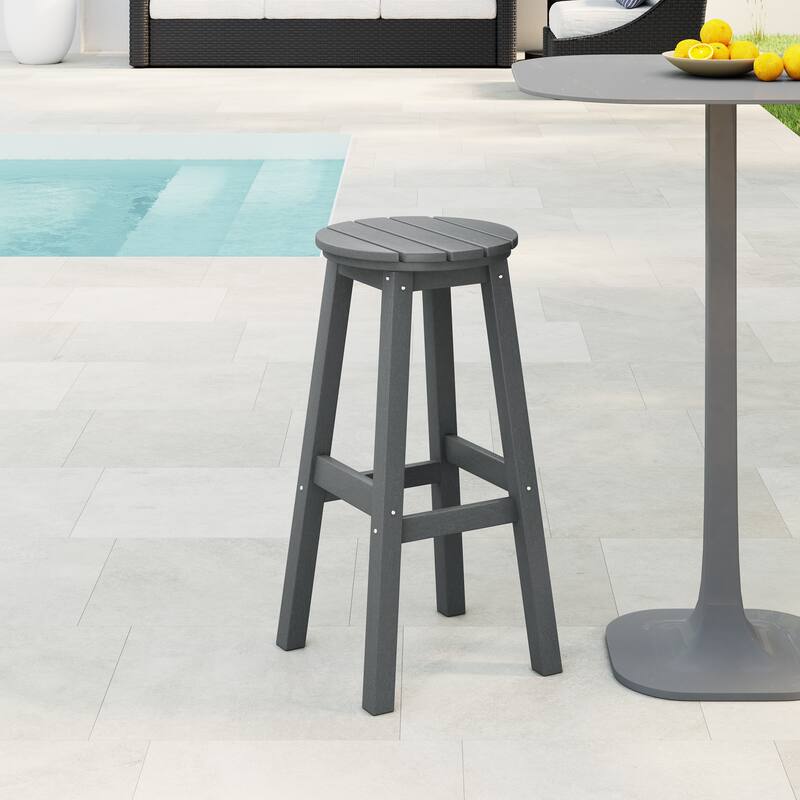 Laguna Hdpe All Weather Outdoor Patio 29" Round Bar Stool