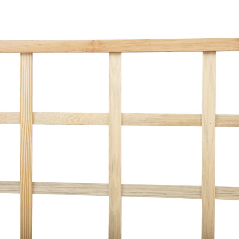 Outsunny 47" x 23" x 35" Wooden Raised Garden Planter Bed with Rear Grid Wall & a Spacious Planting Area for Vegetables