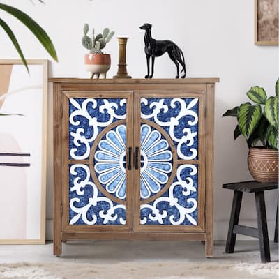 2-Door Sideboard Buffet Entryway Accent Storage Cabinet