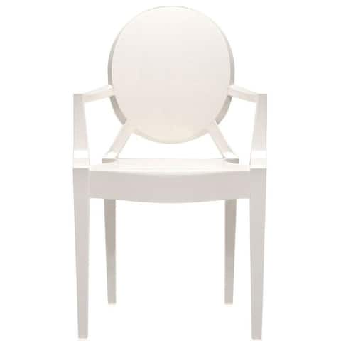 Transparent Dining Armchair with Oval Back