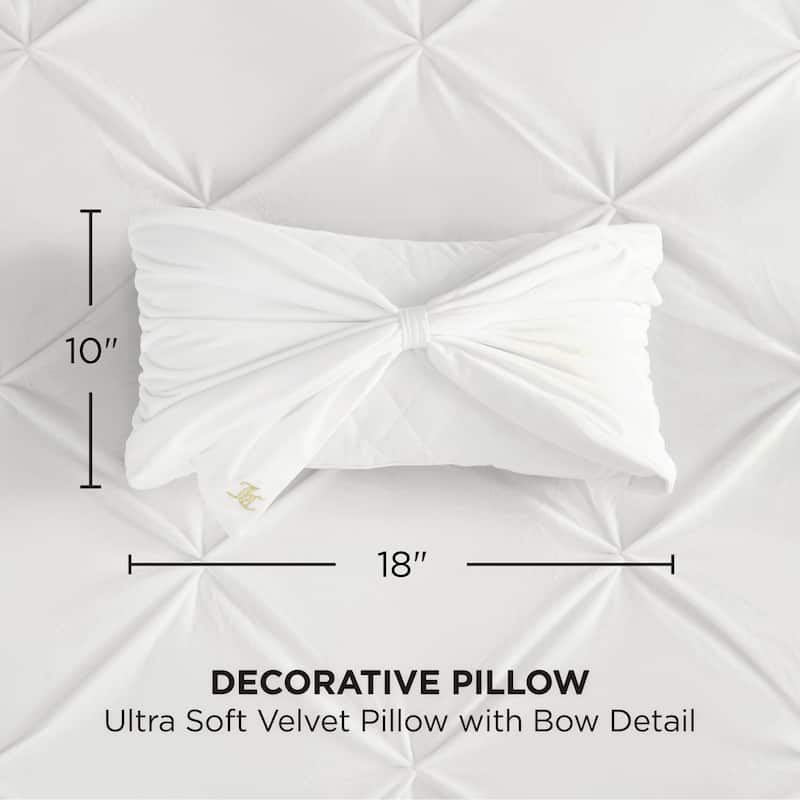 Juicy Couture Velvet Bow Designer Decorative Pillow