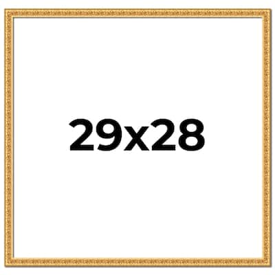 29x28 Frame Gold Real Wood Picture Frame Width 1 inches | Interior
