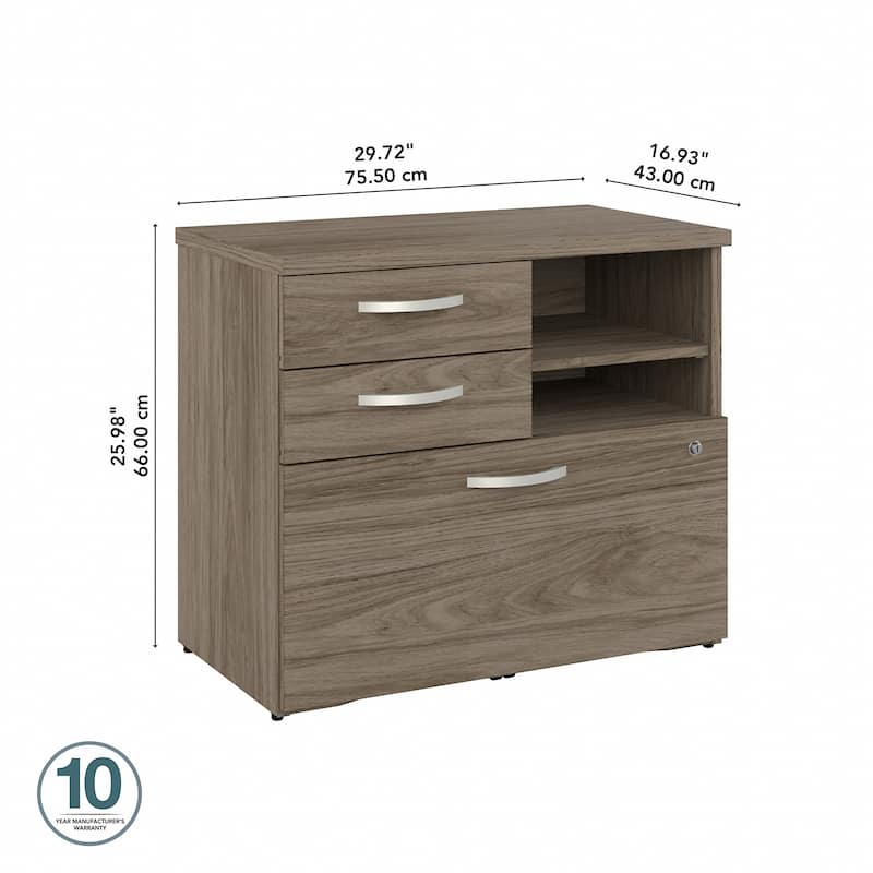 Hybrid Office Storage Cabinet with Drawers by Bush Business Furniture