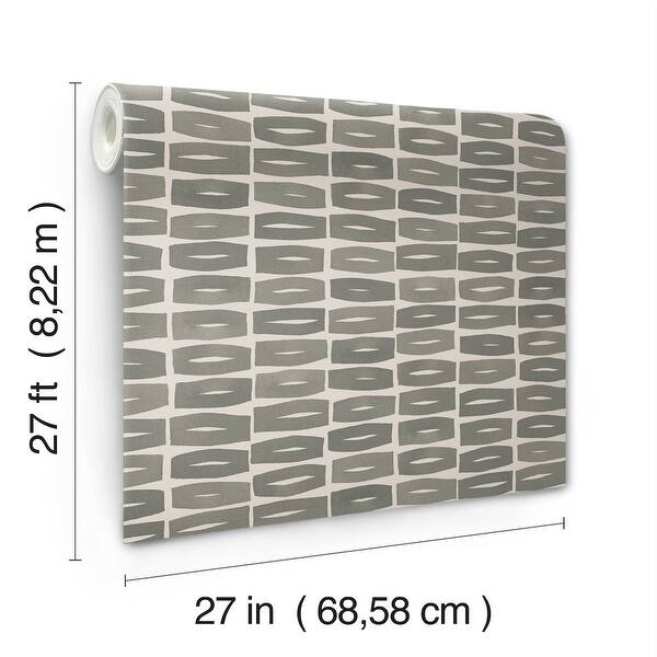 York Wallcoverings Modernist Motif Carbon Black Wallpaper
