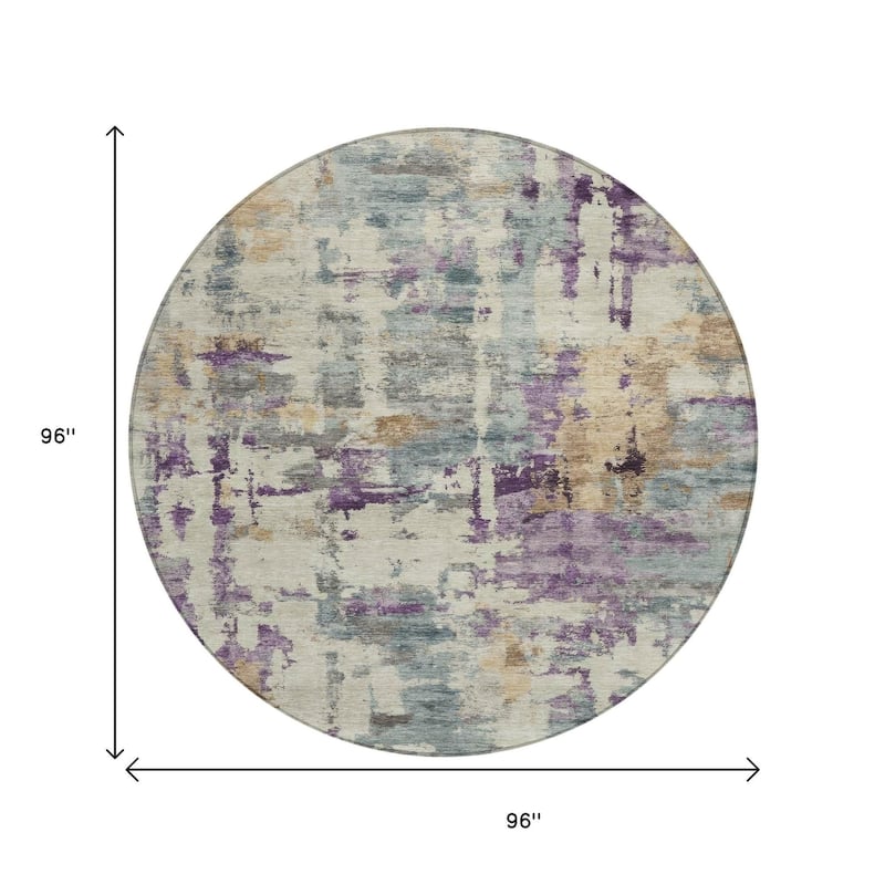 HomeRoots Abstract Transitional Rectangle Outdoor Rug