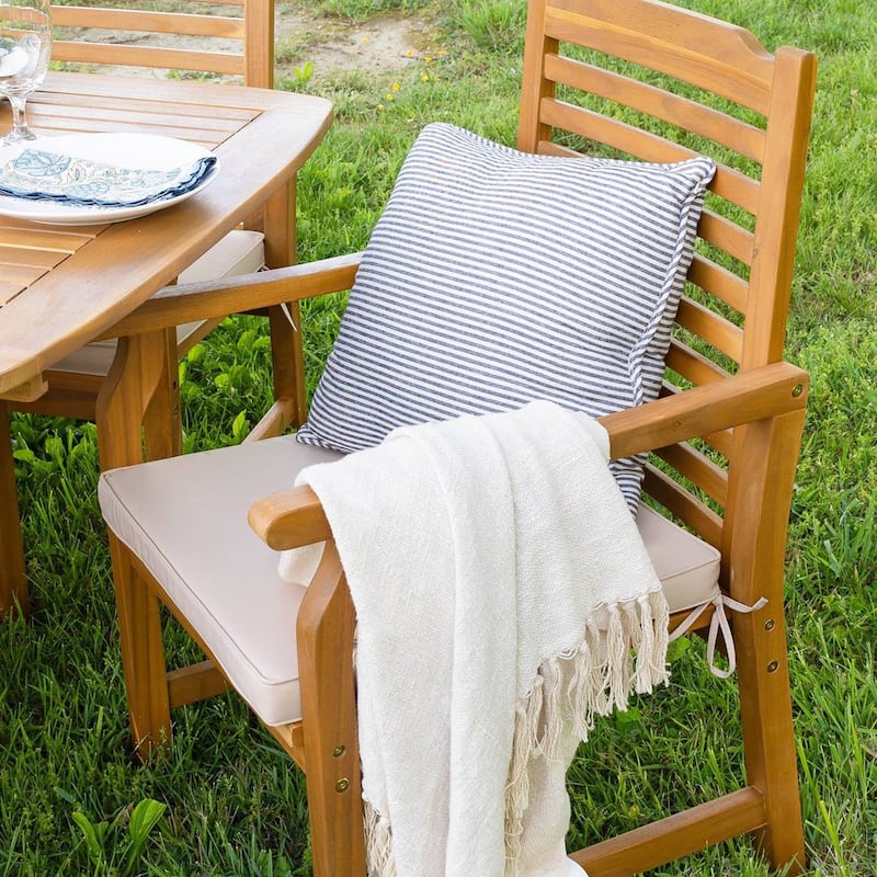 MAISON ARTS Outdoor 7/9-Piece Solid Acacia Wood Dining Set, Expandable Dining Table and 6/8 Wood Dining Chairs