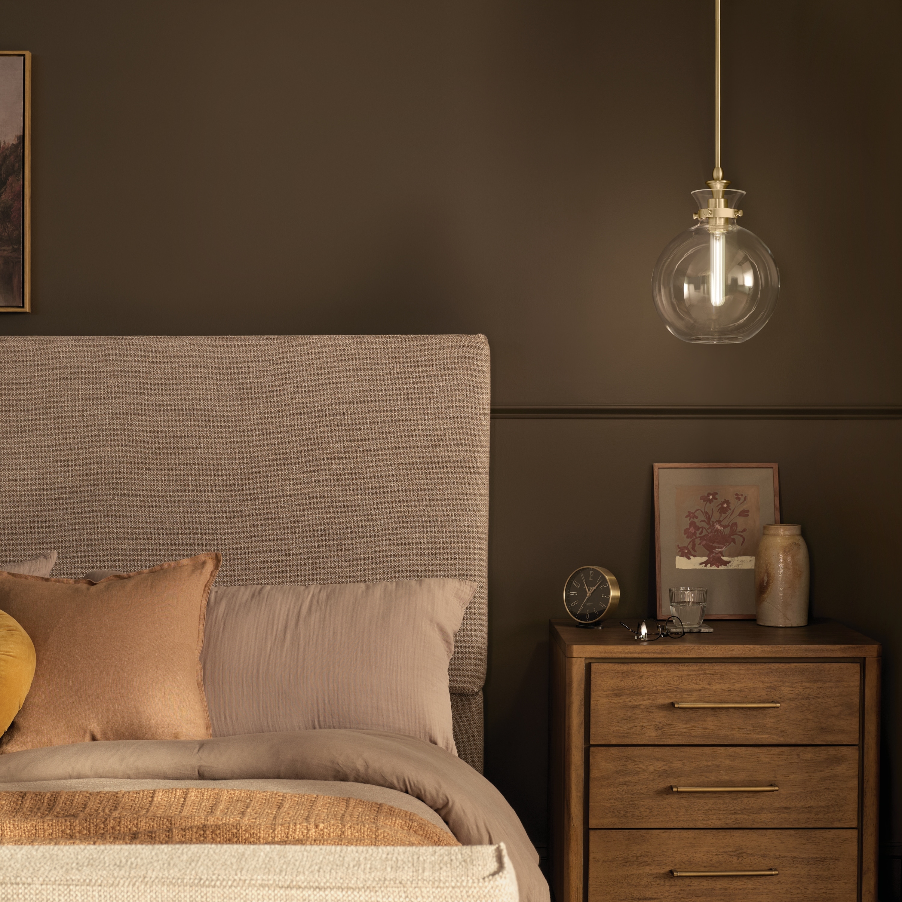 Kichler Lighting Laria 10.25 Inch 1 Light Pendant with Clear Glass in Champagne Bronze