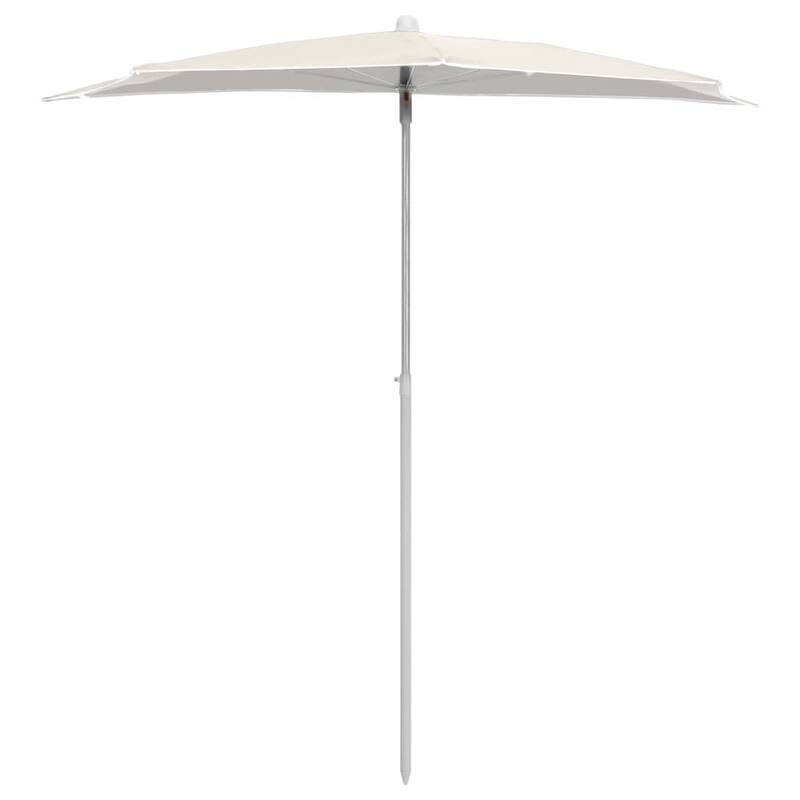 70.9"x35.4" Garden Half Parasol with Pole 8 Colors