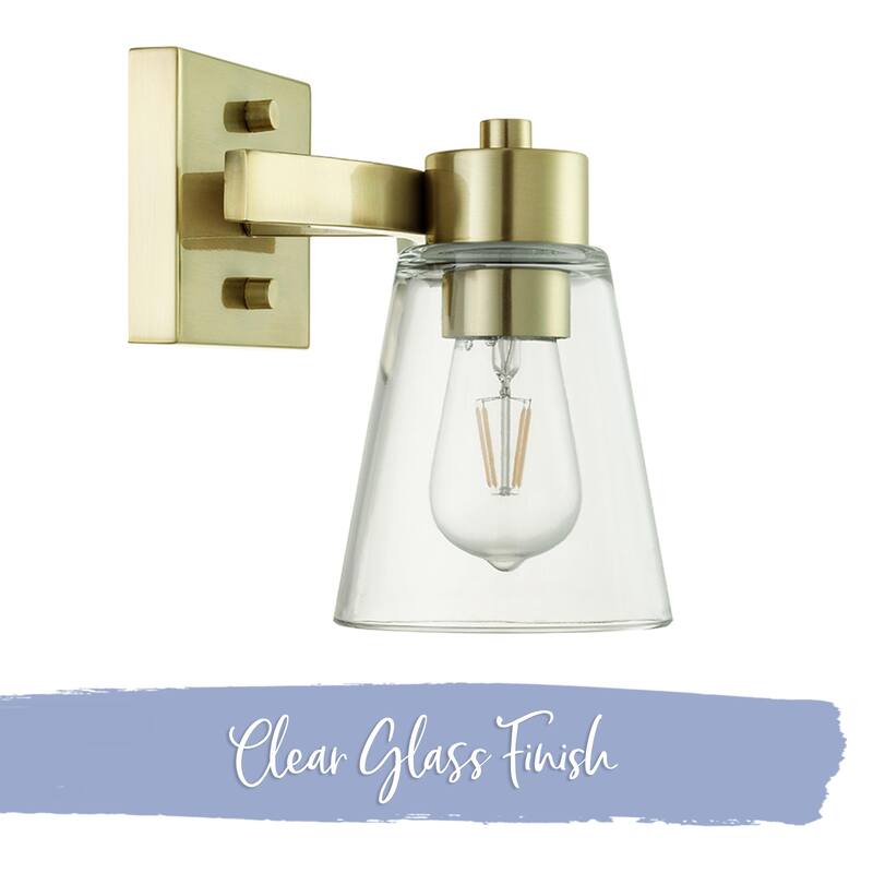 Prominence Home Fairendale Traditional Farmhouse Bathroom Vanity Light, Soft Gold - Soft Gold