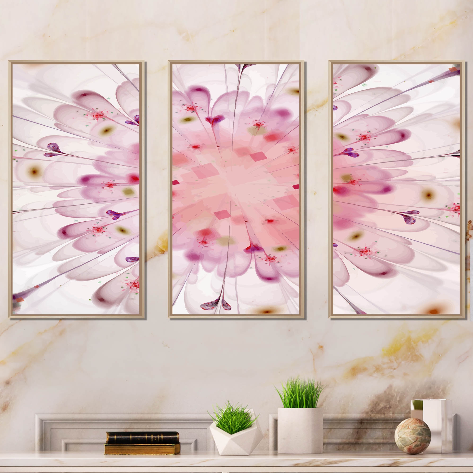 Light pink canvas wall art hot sale