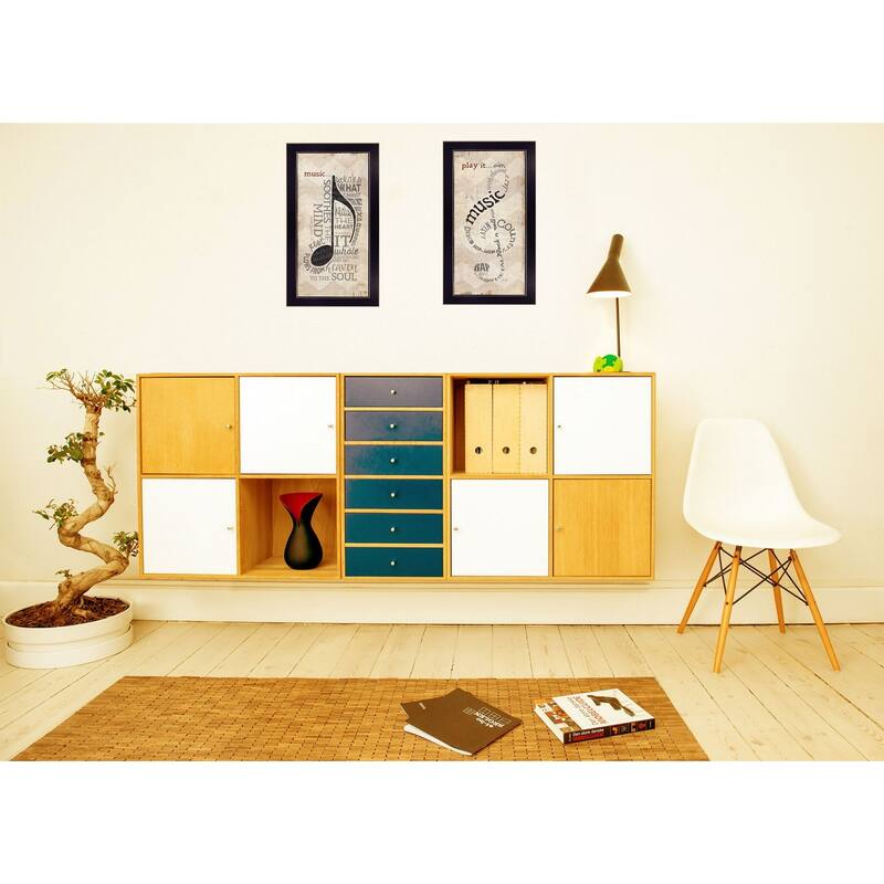 TrendyDecor4U Contemporary "Music" 2-Piece Vignette by Marla Rae