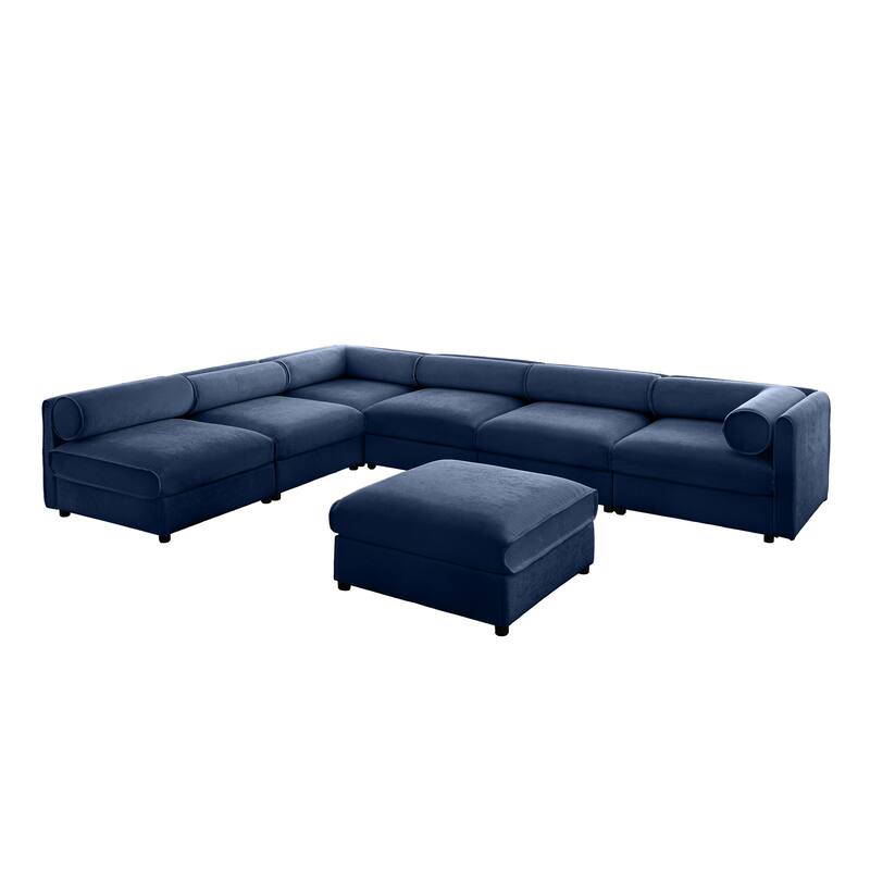 GDFStudio - Amaranthine 6-Seater Sofa With 1 Ottoman