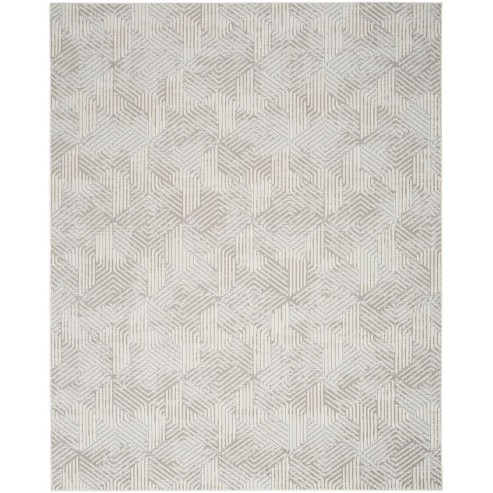 Nourison Grafix Indoor Grey Geometric Area Rug
