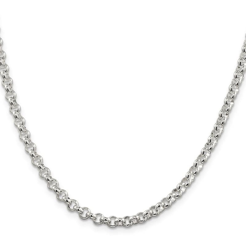 Curata 925 Sterling Silver 4.75mm Half Round Belcher Chain for Men (Lobster)