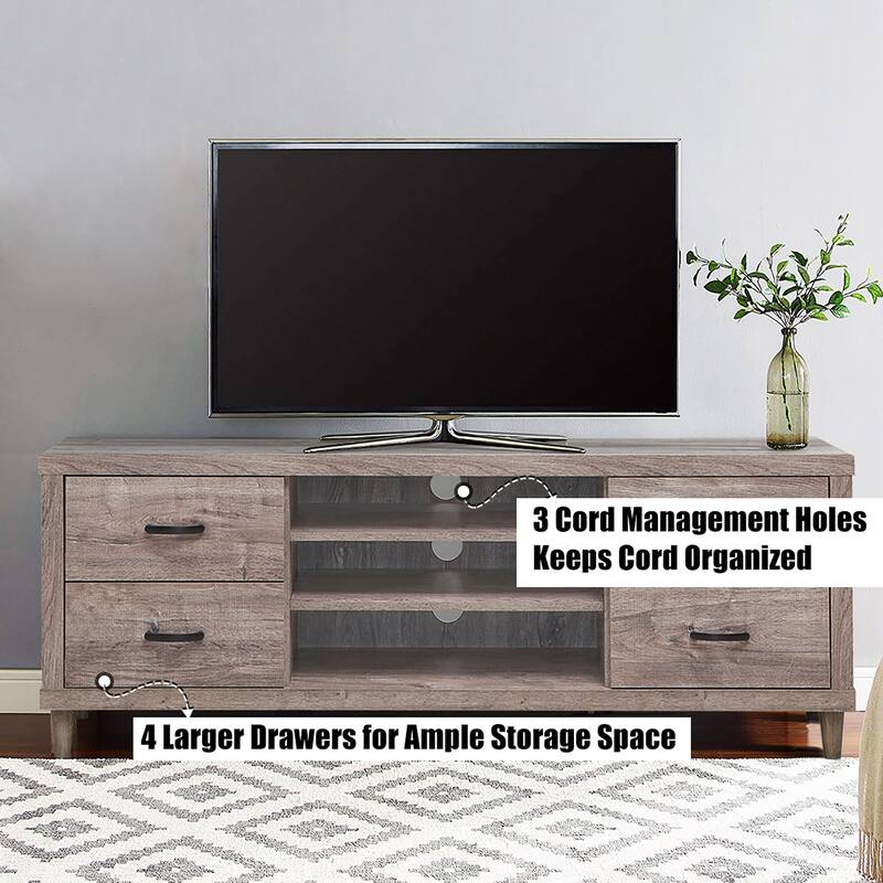 Costway TV Stand Entertainment Center Hold up to 65'' TV with Storage - See Details