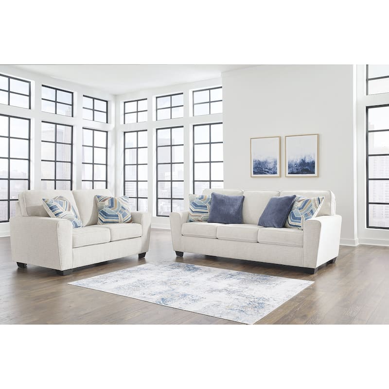 Signature Design by Ashley Cashton 2-Piece Upholstery Package - 87" W x 38" D x 39" H - White