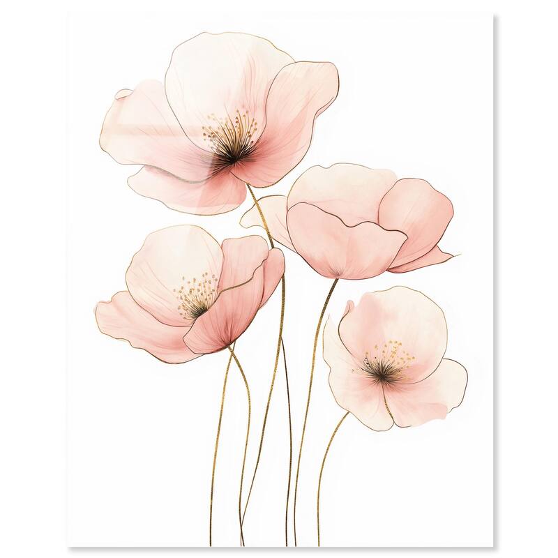 Pink Petal light Acrylic by Art Remedy, Ready to Hang - 24" x 30"