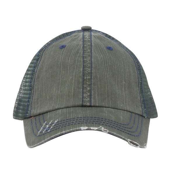 Shop Low Profile Special Cotton Mesh Cap-Dk. Green - Free ...