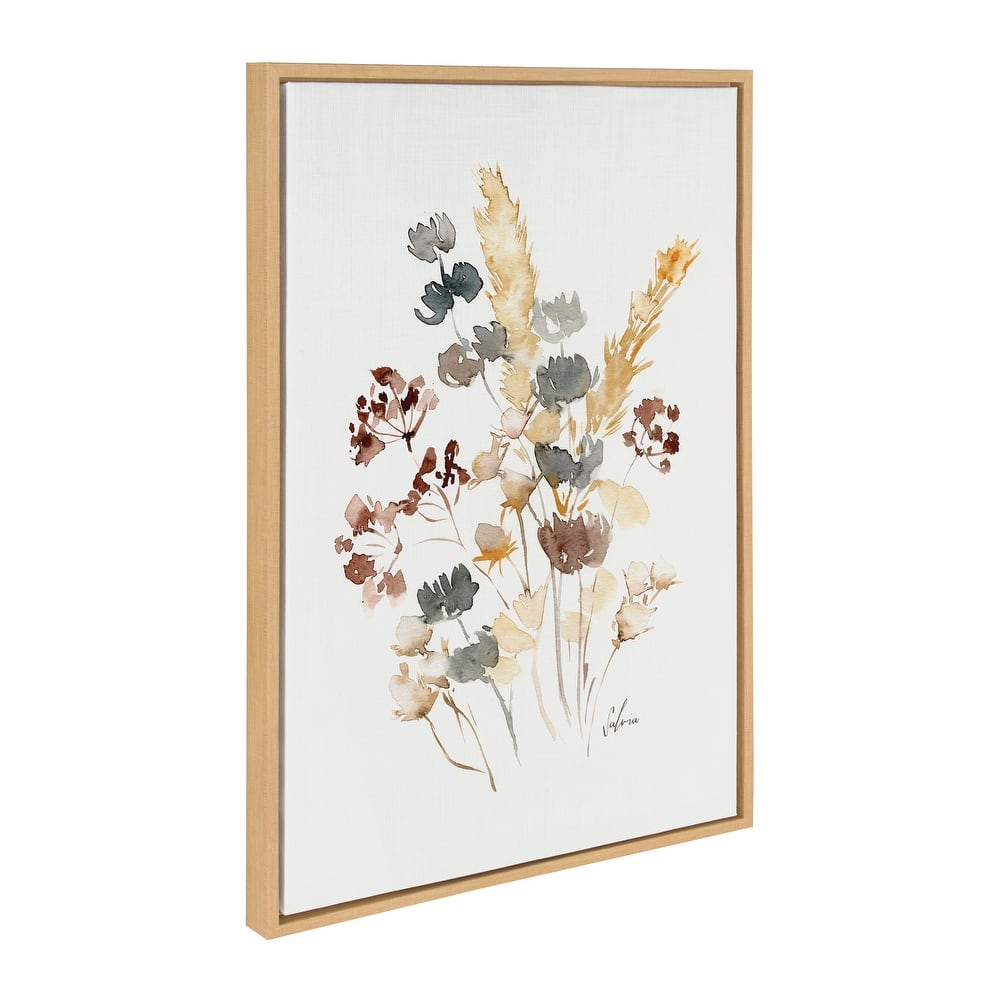 Kate and Laurel Sylvie Wild Salvia Framed Canvas by Sara Berrenson