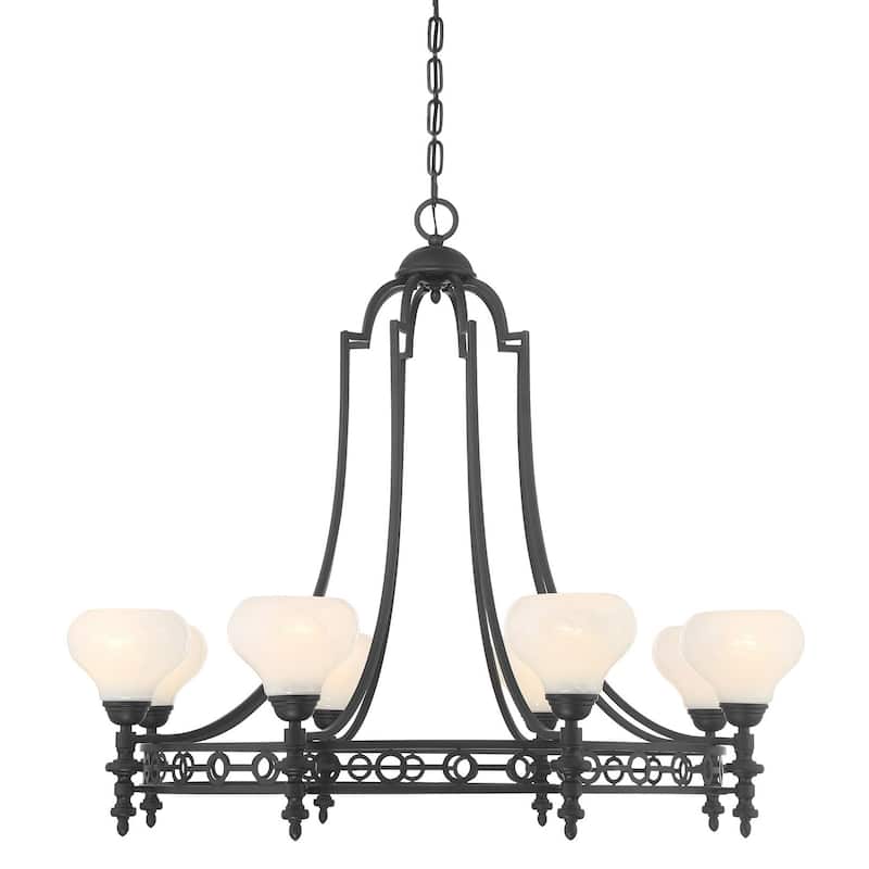 Savoy House 1-1605-8 Allston 8 Light 36" Wide LED Chandelier - Matte Black