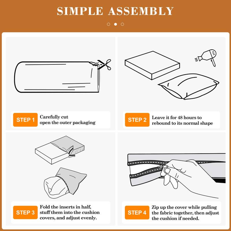 Waterproof Outdoor Deep Seat Cushion Set for Patio Furniture and Chairs