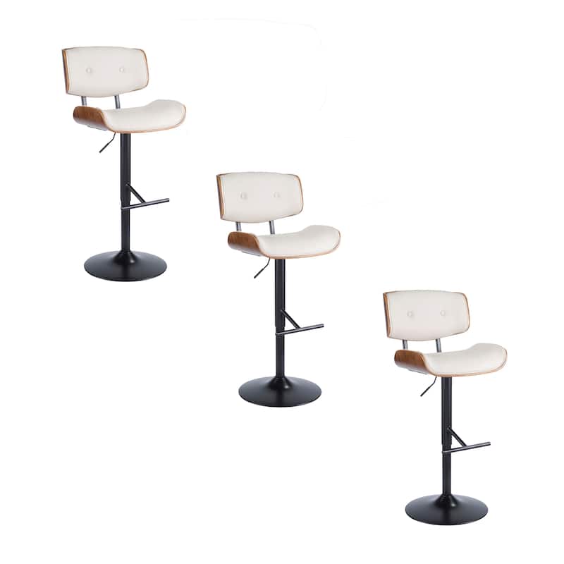 Carson Carrington Leksand Adjustable Bar Stool with Straight T Footrest (Set of 3)