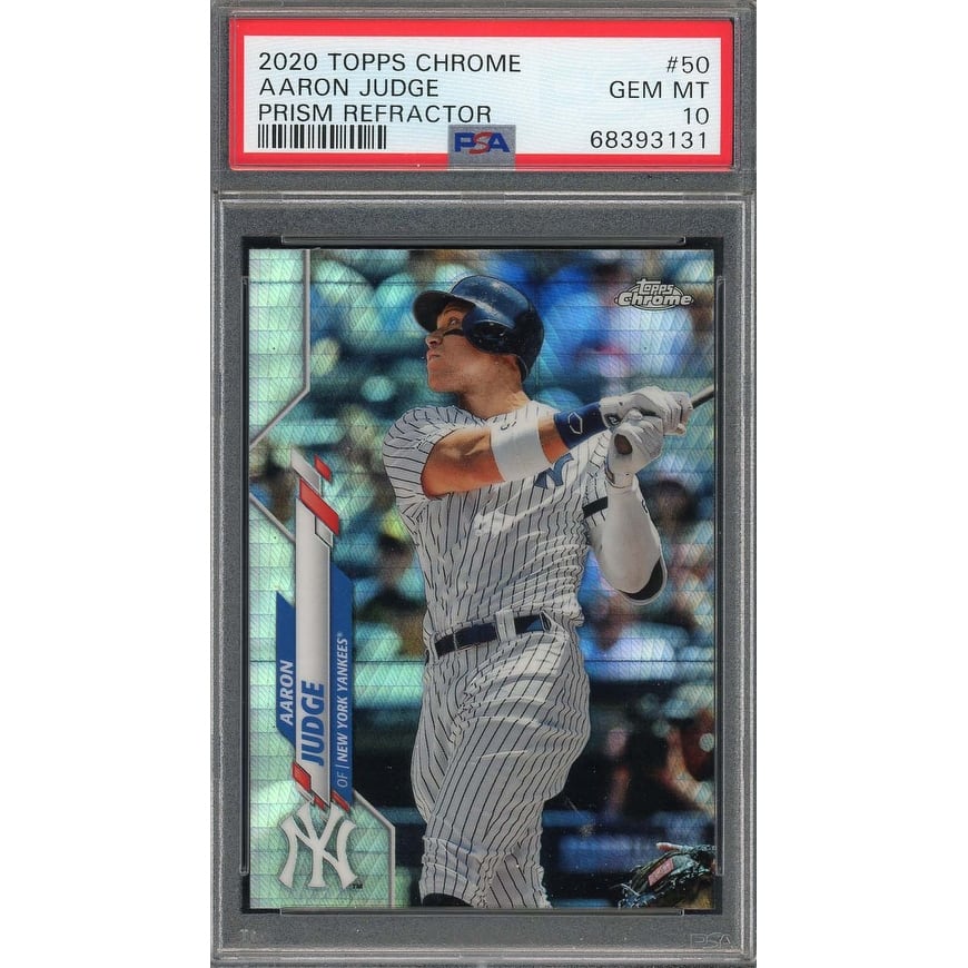 Aaron Judge 2020 Topps Chrome Prism Refractor Baseball Card #50 Graded PSA 10 - 8'6" x 11'6"