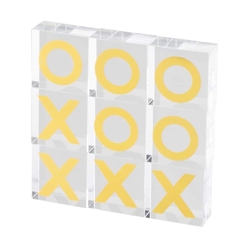 Acrylic Tic Tac Toe Game by Trademark Games (Black, Clear, and Gold)