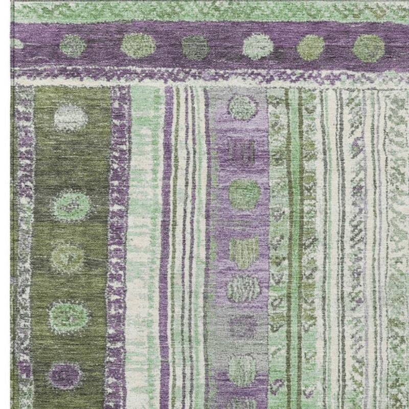 HomeRoots Striped Transitional Rectangle Outdoor Rug