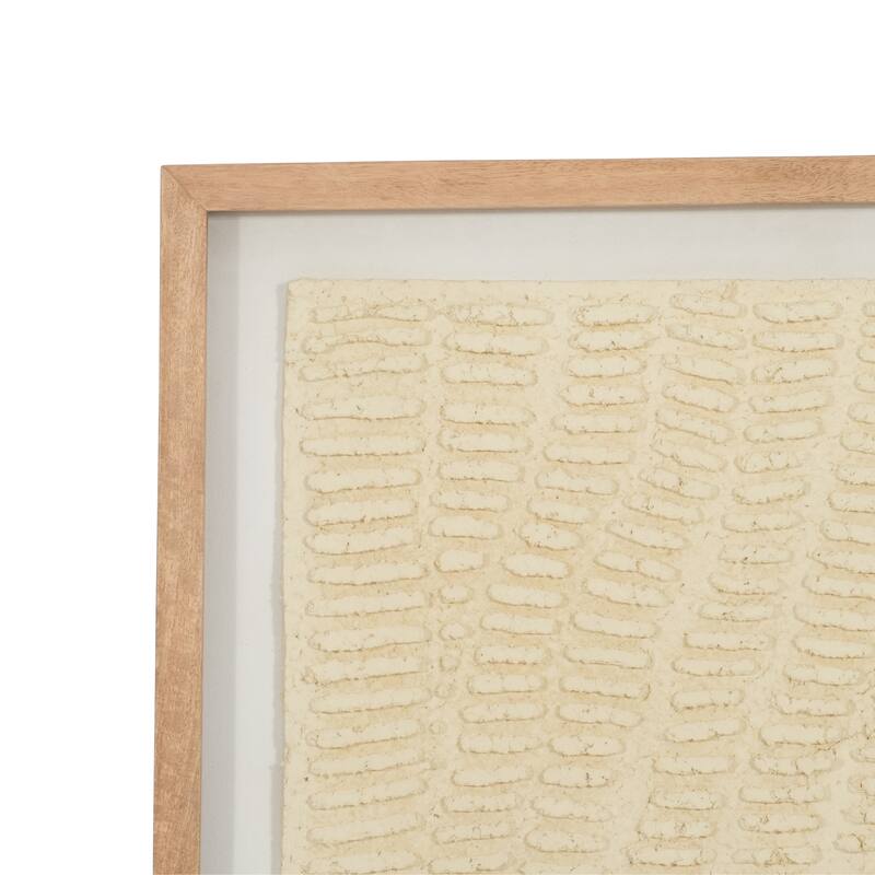 Sagebrook Home's 29x35 Paper Mache Wall Art - Framed Glass Interpretation in Serene Grey - Contemporary Home Decor