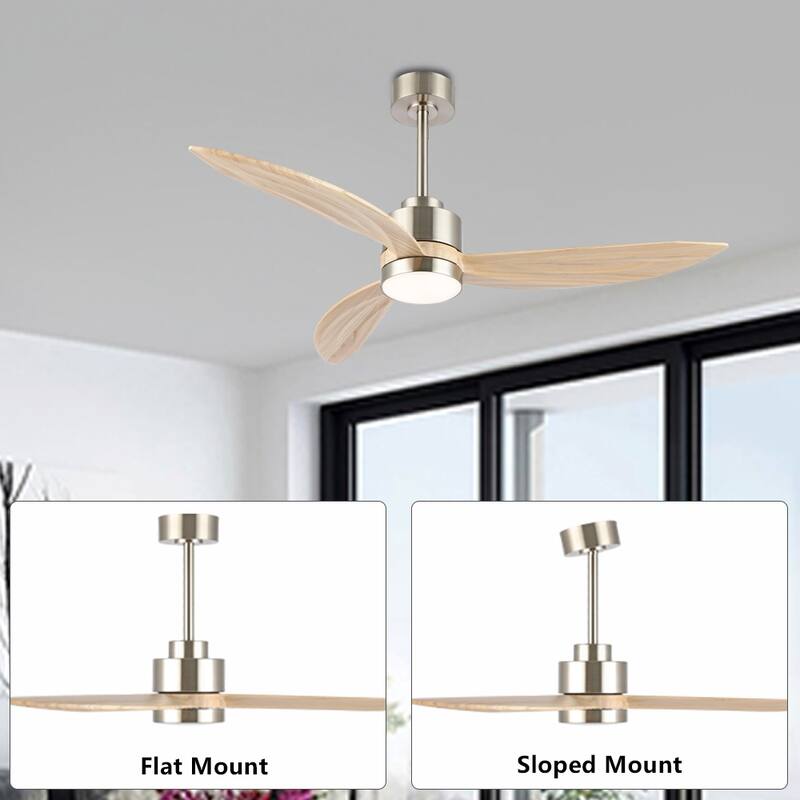 WINGBO 64-inch 3-Blades Indoor Celiing Fan with LED Light, White
