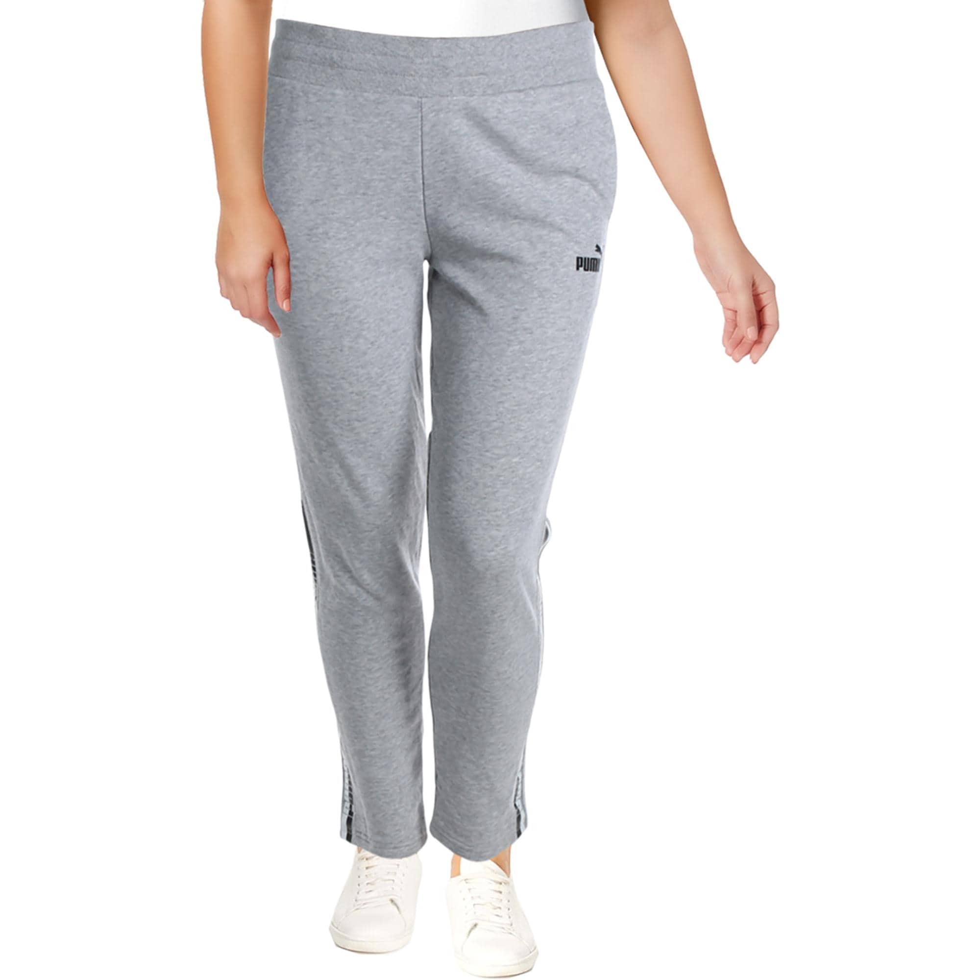 puma cropped joggers with taping