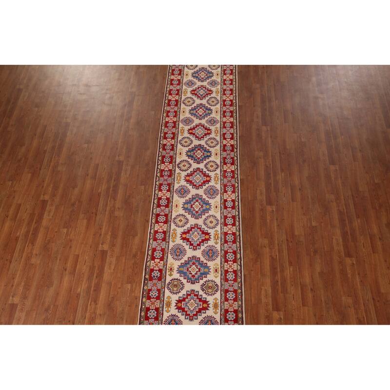 Kazak Runner Rug Handmade Wool Carpet - 2'10" x 16'3"