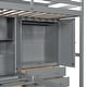 preview thumbnail 26 of 28, Twin Over Twin L-Shaped Bunk Bed with Wardrobe and Bottom Lift Up Hydraulic Bed, Kids Bunk Bedframe w/ Storage Drawers & Shelves