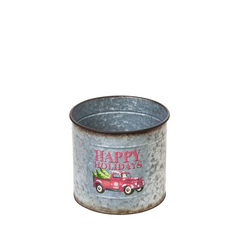 Home for the Holidays Metal Planter Nested Set of 3