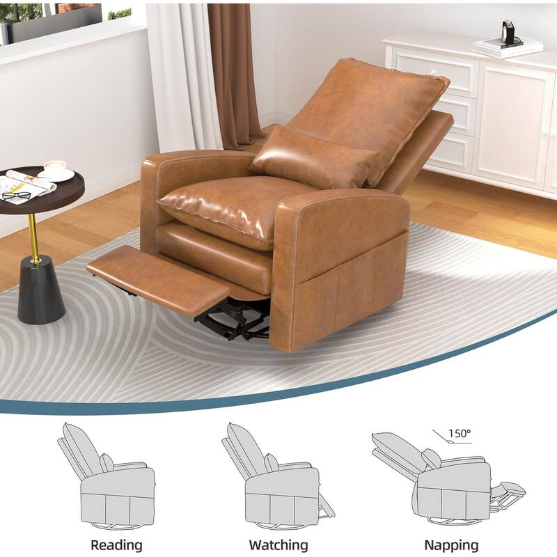 AECOJOY Power Swivel Rocker Recliner Chair Nursery Glider Chair Single Sofa