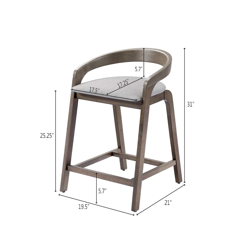 Christopher Knight Home - Callahan 25.25'' Rubberwood Counter Stools Set