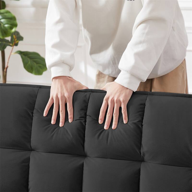 3-in-1 Modern Convertible Velvet Double Futon Sofa Bed with 2 Pillows