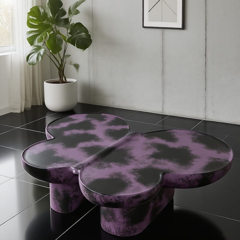 Butterfly-Inspired Coffee Table Low Height Profile End Table