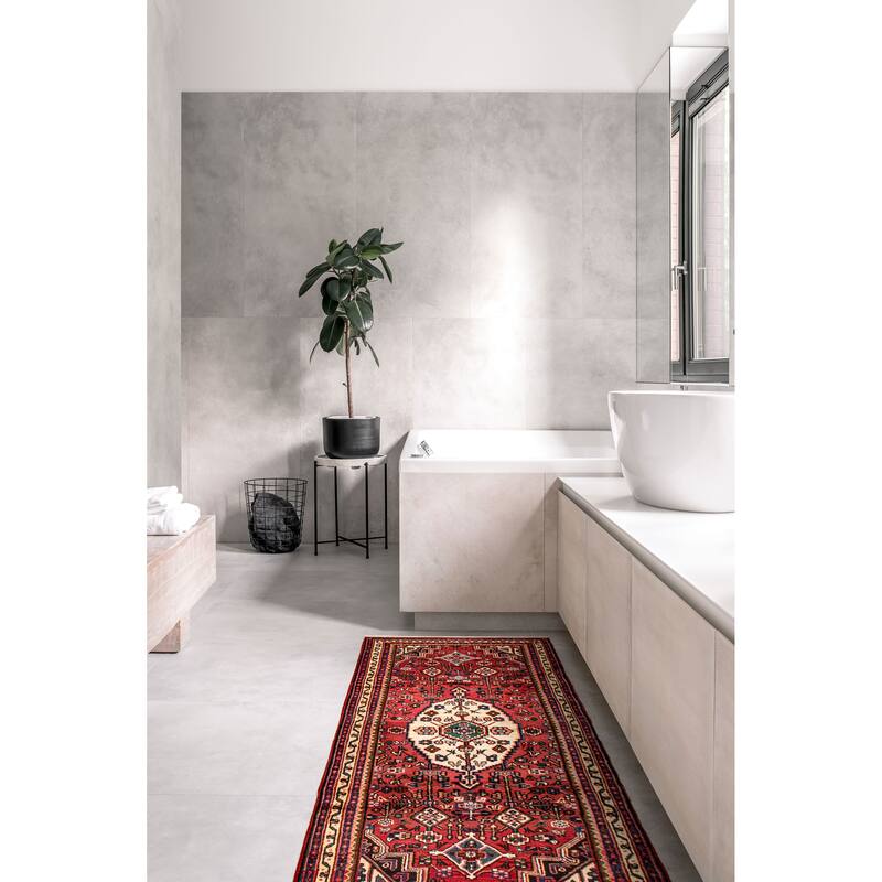 ECARPETGALLERY Hand-knotted Anadol Red Wool Rug - 3'6 x 9'5