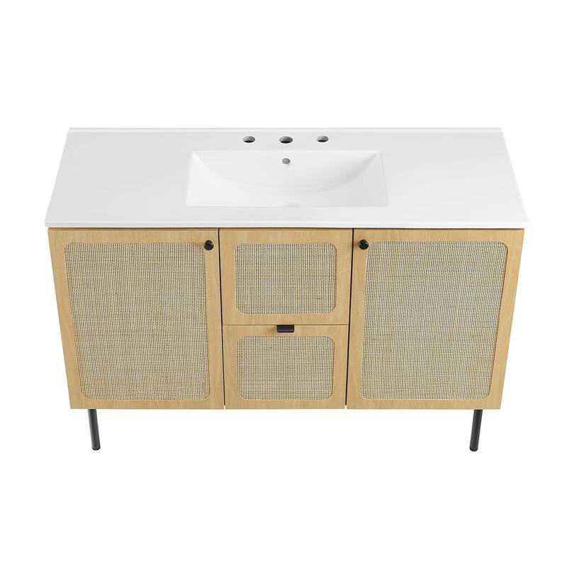 Chaucer 18"/24"/30"/36"/48"Single Basin/48" White Basin Bathroom Vanity