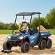 preview thumbnail 31 of 37, EROMMY 24V 2-Seater Ride-On Dump Truck with Remote Control, 4WD, Music & Auto Dump Bed. Navy Blue.