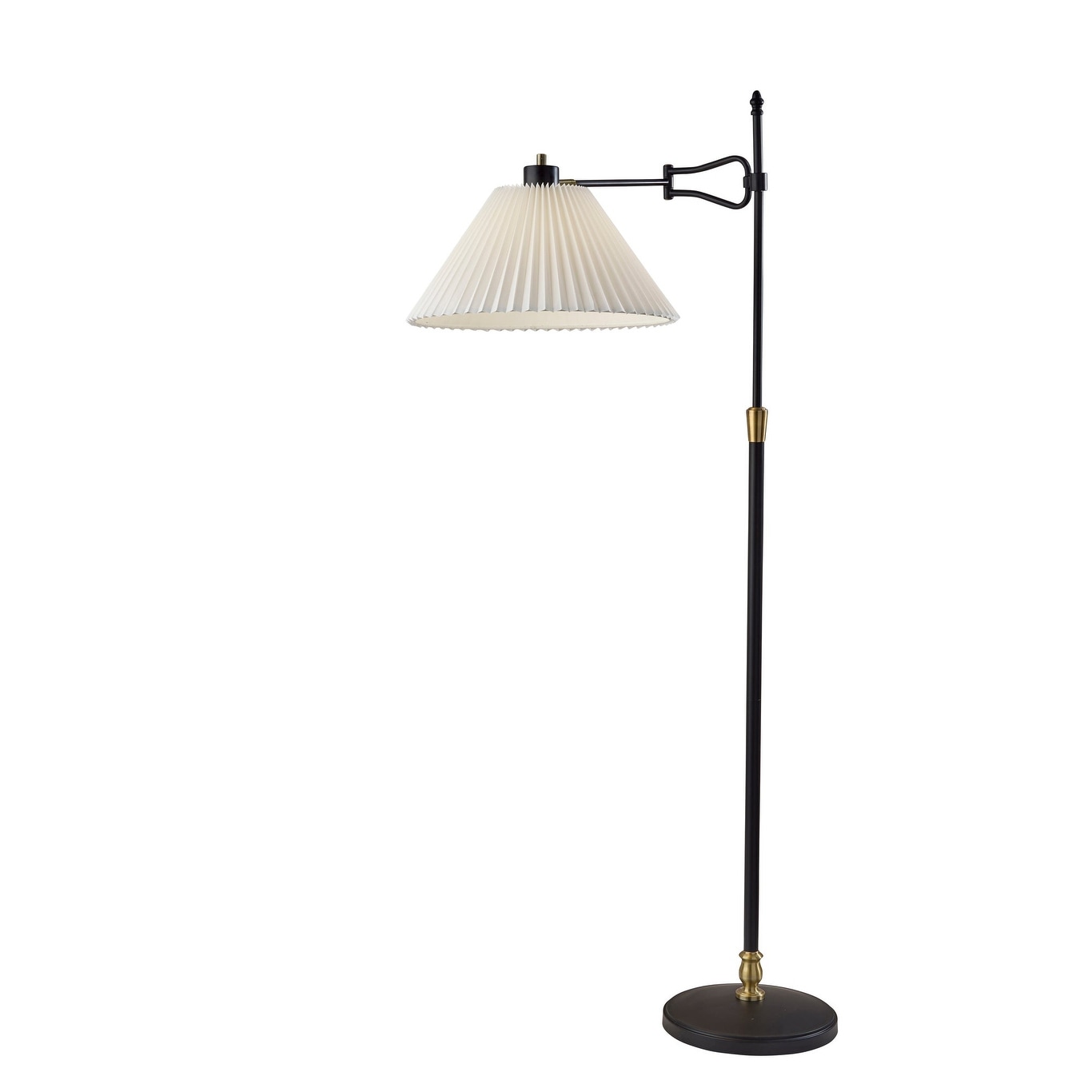 Elijah Floor Lamp - Black & Antique Brass