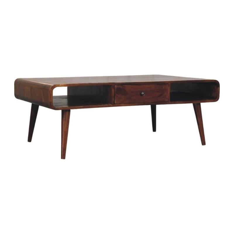 Artisan Furniture Solid Wood Avora 2 Drawer Chestnut Coffee Table