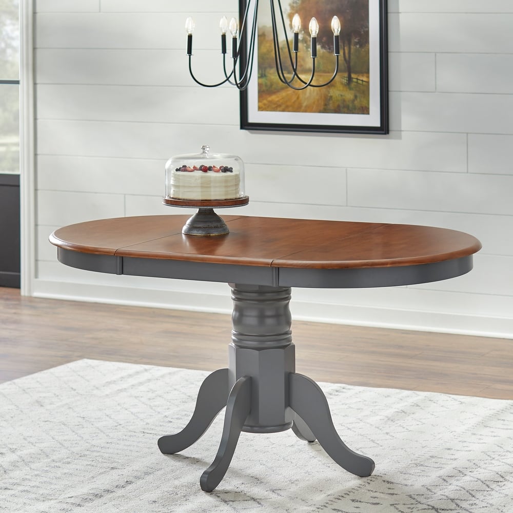 Simple Living Carolina Farmhouse Solid Wood Dining Table with Leaf