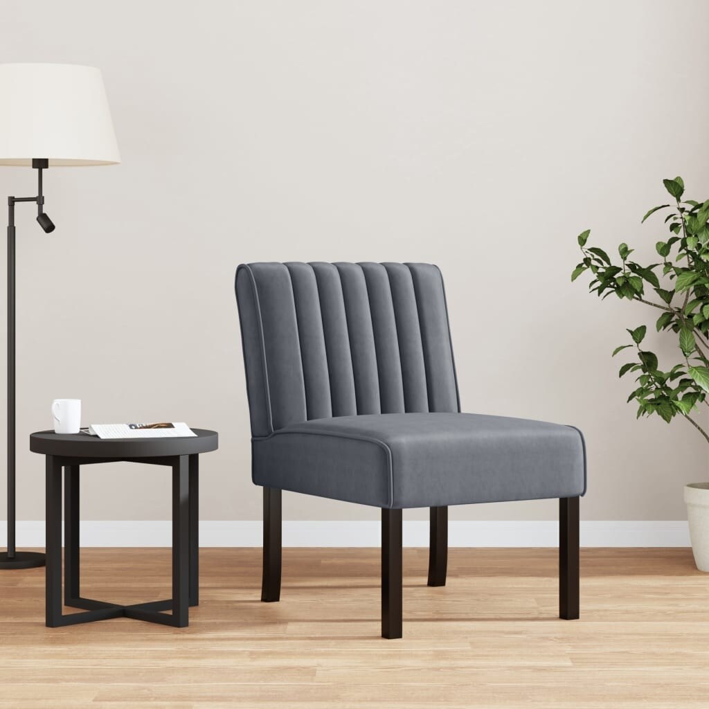 vidaXL Slipper Chair different color Velvet - 18.9" x 25.2" x 28.3"